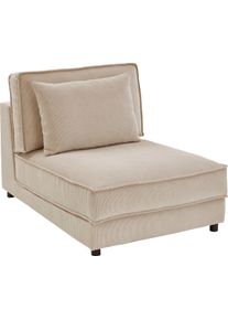 XXL-Sessel OTTO HOME "Valan", beige (creme), B:81cm T:126cm, Sessel, XXL-Sessel, XXL-Sitzfl&auml;che, mit Cord-Bezug, frei stellbar, mit Wellenunterfederung