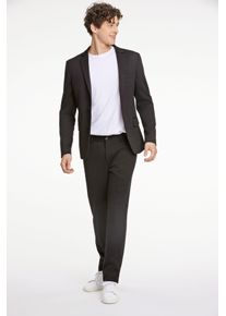 Anzug LINDBERGH, Herren, Gr. 54, N-Gr, schwarz, Web, Obermaterial: 75% Polyester, 22% Viskose, 3% Elasthan. Futter: 100% Polyester, unifarben, regular fit, Anz&uuml;ge Anzug, Regular Fit, mit Faketaschen am Sakko, pflegeleicht