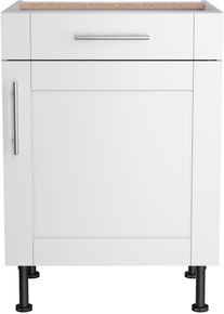 Unterschrank Optifit "Ahus", wei&szlig; (wei&szlig; matt, wei&szlig;), B:60cm H:87cm T:58,4cm, Schr&auml;nke, Unterschrank, Breite 60 cm
