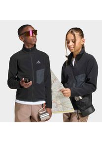 Fleecejacke adidas terrex "KIDS MULTI, DURCHGEHENDER REISSVERSCHLUSS", Kinder, Gr. 152, schwarz, Obermaterial: 100% Polyester, normal, Jacken Fleecejacke