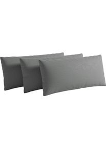 Sit & More Sofakissen SIT & MORE "Vanity, 2er-Set, B: 60 cm", grau (anthrazit), B:60cm H:30cm T:12cm, Stoff, Polsterauflagen, Sofakissen