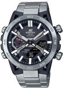 Smartwatch CASIO EDIFICE, silber (grau, edelstahlfarben, edelstahlfarben), Smartwatches, Herren, Smartwatch, Solaruhr,Armbanduhr,Herrenuhr,Bluetooth,Stoppfunktion,Edelstahlarmband