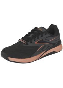 Trainingsschuh Reebok "NANO X5 EDGE", Damen, Gr. 39, schwarz (schwarz, copper), Schuhe Trainingsschuh, durch erstklassige Agilit&auml;t perfekt f&uuml;r Multisport