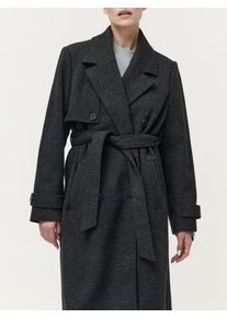 Wintermantel LEGER "Cora, LeGer by Lena Gercke", Damen, Gr. 40, grau, Web, Obermaterial: 90% Polyester, 10% Viskose, meliert, regular fit ca. Mitte Wade, abgesteppte Kante, M&auml;ntel Wintermantel, mit Tailleng&uuml;rtel, normale Passform, Melange-Qualit&auml;t