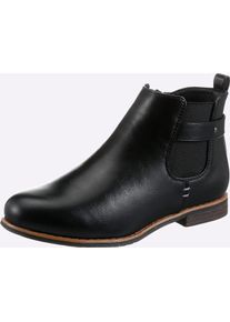 Stiefelette Casual Looks, Damen, Gr. 39, schwarz, Lederimitat, Schuhe Stiefelette