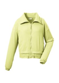 Fleecejacke Killtec "KOS 175 WMN FLC JCKT", Damen, Gr. 46, gr&uuml;n (limette), Obermaterial: 90% Polyester, 10% Elasthan.Obermaterial 2: 88% Polyamid, 8% Elasthan, 4% Polyester, Jacken Fleecejacke, Leichte Damen Loungewear Fleecejacke mit hochschlie&szlig;endem Kragen