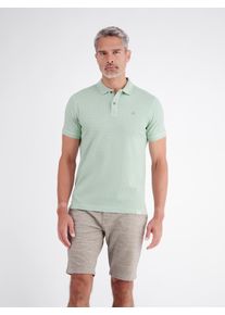 Poloshirt Lerros "Poloshirt aus Jaquard mit Waffelstruktur in Vintage-Optik", Herren, Gr. S, gr&uuml;n (bay gr&uuml;n), 96% Baumwolle, 4% Elasthan, ohne Ausschnitt, Shirts Poloshirt