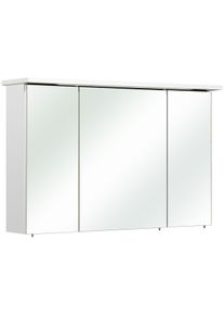 Spiegelschrank SAPHIR "Quickset 326, mit 3 T&uuml;ren, 115cm breit", wei&szlig; (wei&szlig; glanz), B:115cm H:72cm T:20cm, Schr&auml;nke, Spiegelschrank