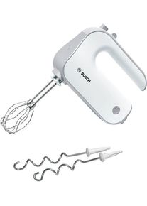Bosch Handmixer "Styline MFQ4030, Edelstahl R&uuml;hrbesen/Knethaken, 5 Stufen, wei&szlig;", bunt (wei&szlig;, silberfarben), B:20cm H:14,2cm T:7,55cm, Mixer, Turbotaste, leichtes Geh&auml;use, Made in Europe, Handmixer