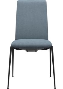 Polsterstuhl stressless "Laurel", blau (light blau dinamica, schwarz matt), B:57cm H:92cm T:59cm, Microfaser DINAMICA (88% Polyester, 12% Polyurethan), St&uuml;hle, Polsterstuhl, Low Back, Gr&ouml;&szlig;e M, mit Beinen aus Stahl in Schwarz matt