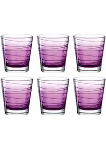Whiskyglas Leonardo "VARIO STRUTTURA", lila (violett), H:9cm &Oslash;:8,3cm, Glas, Trinkgef&auml;&szlig;e, Whiskyglas, 250 ml, 6-teilig