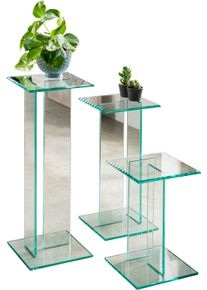 Blumentisch PAROLI, transparent (transparent, transparent, transparent), B:25cm H:41cm T:25cm, Tische, Blumentisch