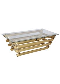 Livetastic , Klar, Goldfarben , Glas , rechteckig , 70x45x130 cm ,