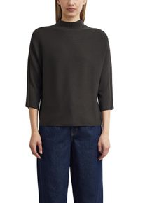 Stehkragenpullover comma, Damen, Gr. 44, braun, Strick, Obermaterial: 80% Viskose, 20% Polyamid, normal normal, ohne Ausschnitt, Pullover Stehkragenpullover, 3/4 &Auml;rmel, Viskosemix