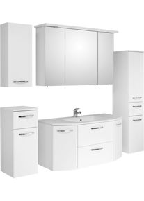 Badm&ouml;bel-Set SAPHIR "Quickset 326, 6-teilig, mit Mineralmarmorwaschtisch", wei&szlig;, B:175cm H:200cm T:48cm, Spanplatte, Kastenm&ouml;bel-Sets, Badm&ouml;bel-Set, Badezimmer-Set mit Midischrank, Unterschrank und H&auml;ngeschrank