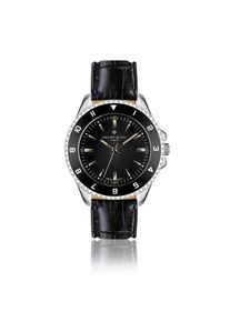 Quarzuhr PHILIPP BLANC "PA8-S070S", schwarz (schwarzes krokodilleder), Armbanduhren, Herren, Quarzuhr
