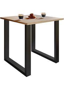 Mid.you , Schwarz, Sonoma Eiche , Holzwerkstoff, Metall , quadratisch , 50x76x80 cm ,