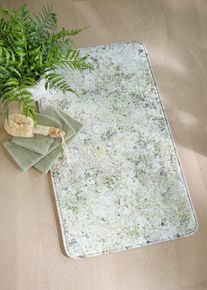 Badrumsmatta med memoryskum - gr&ouml;n - storlek 1 (Matta f&ouml;r golvst&aring;ende WC 45/50cm) - bonprix