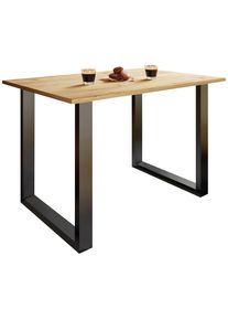 Mid.you , Schwarz, Honigeiche , Metall, Holzwerkstoff , rechteckig , 50x76x140 cm ,