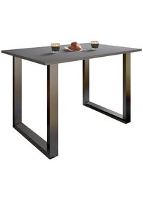 Mid.you , Anthrazit, Schwarz , Metall, Holzwerkstoff , rechteckig , 80x76x140 cm ,
