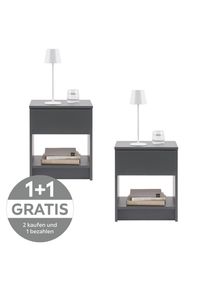 P & B , Anthrazit , Holzwerkstoff , 1 Schublade(n) Schubladen , 40x48x30 cm ,