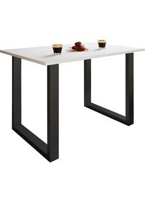 Mid.you , Schwarz, Wei&szlig; , Metall, Holzwerkstoff , rechteckig , 110x76x50 cm ,