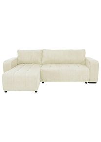 M&Ouml;BELIX M&ouml;belix , Beige , Holz, Metall, Textil, Holzwerkstoff , Birke, Fichte, Tanne , teilmassiv , F&uuml;llung: Silikon, Schaumstoffflocken , seitenverkehrt montierbar, L-Form, links montierbar, rechts montierbar , 240x155 cm , erweiterbar, Bettkasten erh&auml;ltlich, seitenverkehrt erh&auml;ltlich, Schlafen auf Sitzh&ouml;he, Bettfunktion erh&auml;ltlich, R&uuml;cken echt, Armteil links, Armteil rechts ,