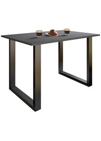 Mid.you , Anthrazit, Schwarz , Metall, Holzwerkstoff , rechteckig , 80x76x110 cm ,