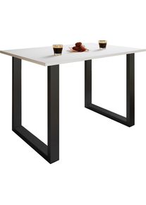 Mid.you , Schwarz, Wei&szlig; , Metall, Holzwerkstoff , rechteckig , 80x76x110 cm ,