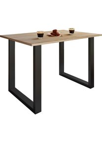 Mid.you , Schwarz, Sonoma Eiche , Metall, Holzwerkstoff , rechteckig , 50x76x110 cm ,