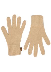 GOBI Cashmere Damer Fingerhandsker 'Essential Knit Cashmere Gloves' beige St&oslash;rrelse M/L