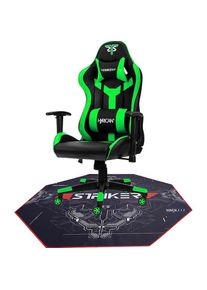 Hyrican Gaming-Stuhl &raquo;Striker Gaming-Stuhl "Copilot" Gamingstuhl + Stuhlunterlage&laquo; (Set) Bodenschutzmatte 1100x1100x2mm