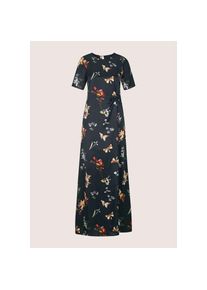 Madeleine Mode MADELEINE Midikleid &raquo;Sommerkleid Maxikleid mit floralem Print&laquo; Drapierung schwarz, Gr&ouml;&szlig;e 38