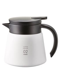 Hario V60 Isolierte Edelstahlkanne, Thermoskanne, Weiss