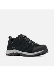 Wanderschuh Columbia "CRESTWOOD&trade; WATERPROOF", Herren, Gr. 42,5, schwarz, Columbia grau, Leder, Synthetik, Textil, Schuhe Wanderschuh, profilierte Laufsohle aus Gummi, wasserdichtes Obermaterial