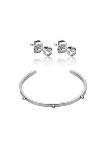 Schmuckset MARC LAUDER "MS016S", silber, Schmuck_Sets, Damen, Innendurchmesser 6cm, Edelstahl, Schmuckset, Innendurchmesser 6 cm