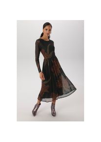Aniston SELECTED Maxikleid in Mesh-Qualit&auml;t und Gummizug in der Taille - NEUE KOLLEKTION schwarz, Gr&ouml;&szlig;e 44