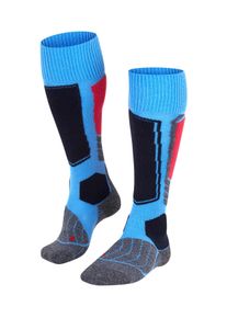 Kniestr&uuml;mpfe Falke "SK1 Comfort", Damen, Gr. 39-40, blau (blau note (6545)), Obermaterial: 44% Polypropylen PP. 24% Polyacryl PAN. 20% Wolle WO. 7% Polyamid PA. 5% Seide silk., Socken Kniestr&uuml;mpfe