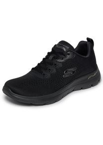 Sneaker Skechers "ARCH FIT SUMMITS-DAILY FLOW", Damen, Gr. 37, schwarz (schwarz uni), Textil, unifarben, Schuhe Sneaker, Schn&uuml;rschuh, Halbschuh, Freizeitsneaker f&uuml;r Maschinenw&auml;sche geeignet