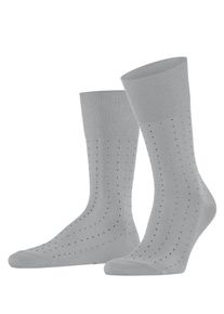 Socken Falke "Tiago Dotted Line", Herren, Gr. 43-44, grau (silber (3203)), Obermaterial: 93% Baumwolle CO. 5% Polyamid PA. 2% Elasthan EL., glatt, Socken Socken