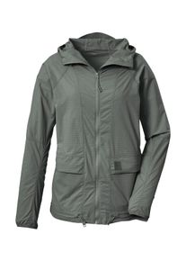 Funktionsjacke Killtec "KOS 166 WMN JCKT", Damen, Gr. 46, mittelgrau, Obermaterial: 88% Polyamid, 8% Elasthan, 4% Polyester, Jacken Funktionsjacke, Wasserabweisende, atmungsaktive Damenjacke mit Kapuze