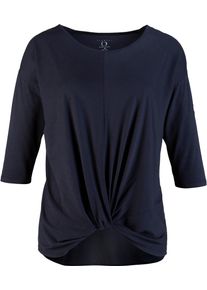 Funktionsshirt LPO "MORAY TOP WOMEN", Damen, Gr. 44L, blau (navy), Jersey, 60% Baumwolle. 40% Polyester, tailliert h&uuml;ftbedeckend, Shirts Funktionsshirt, Funktionsshirt mit V-Ausschnitt