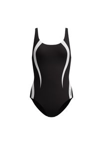 Badeanzug Speedo "QUANTUM CONTOUR 1PC BLK/WHT", Damen, Gr. 44, N-Gr, schwarz-wei&szlig; (blk, wht), Obermaterial: 78% Polyester, 22% Elasthan, Badeanz&uuml;ge Badeanzug