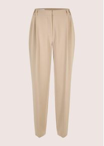 Madeleine Mode Bundfaltenhose MADELEINE "Chinohose Bundfaltenhose mit Stretch-Komfort", Damen, Gr. 34, N-Gr, beige, Obermaterial: 78% Polyester PES. 17% Viskose CV. 5% Elasthan EL., Modern, Hosen Bundfaltenhose, Hose mit Bundfalte