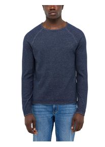 Cardigan Mustang "Herren Style Elvin", Herren, Gr. XL, blau (navy), 100% Baumwolle, regular fit normal, Rundhals, Strickjacken Cardigan