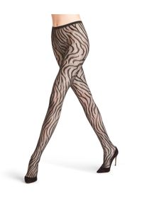 Feinstrumpfhose Falke "Zebra", Damen, Gr. M, braun (brenda (5179)), Obermaterial: 85% Polyamid PA. 15% Elasthan EL., Strumpfhosen Feinstrumpfhose