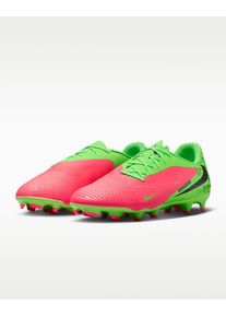 Fu&szlig;ballschuh Nike "PHANTOM 6 LOW ACAD FG/MG EH", Herren, Gr. 40,5, pink (hot punch, schwarz, gr&uuml;n strike), Synthetik, Schuhe Fu&szlig;ballschuh, Erling Haarland, Au&szlig;ensohle f&uuml;r Rasenpl&auml;tze