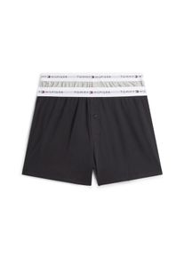 Boxershorts "2P LOOSE JERSEY BOXER", Herren, Gr. S (48), 2 Stk., schwarz, ice grau heather, Jersey, Obermaterial: 95% Baumwolle, 5% Elasthan, Tommy Hilfiger Underwear, unifarben, loose fit, Unterhosen Boxershorts, mit Logoschriftz&uuml;gen am Stretch-Bund