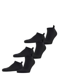 Sneakersocken Falke "Cool Kick 3-Pack", Damen, Gr. 42-43, schwarz (schwarz (3000)), Obermaterial: 81% Polyester Pol. recyc.. 19% Polyamid PA., glatt, Socken Sneakersocken