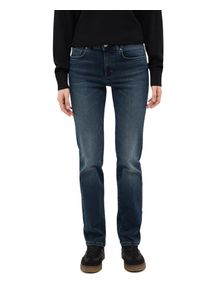 Straight-Jeans Mustang "Damen Style Shelby Straight", Damen, Gr. 32, L&auml;nge 30, 702 mittelblau, Denim/Jeans, 98% Baumwolle, 2% Elasthan, unifarben, straight fit, Jeans Straight-Jeans